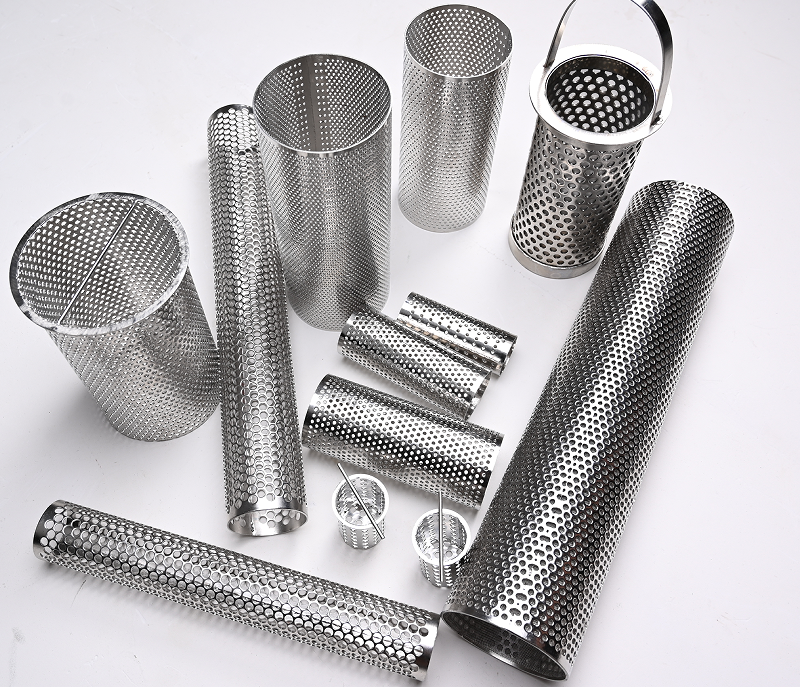 Round hole filter screen cylinder